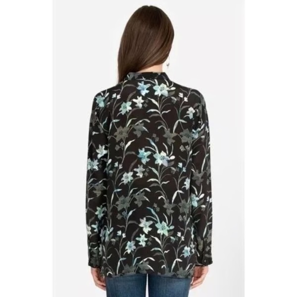 Johnny Was Biya Zabi Blouse Floral Print Silk Button Down Small - Picture 2 of 8